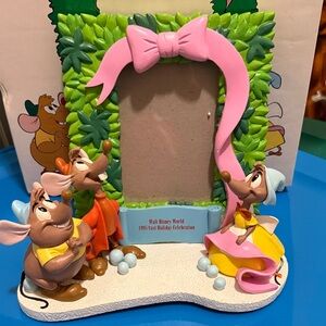 Walt Disney World 1995 cast holiday celebration Cinderella mice picture frame